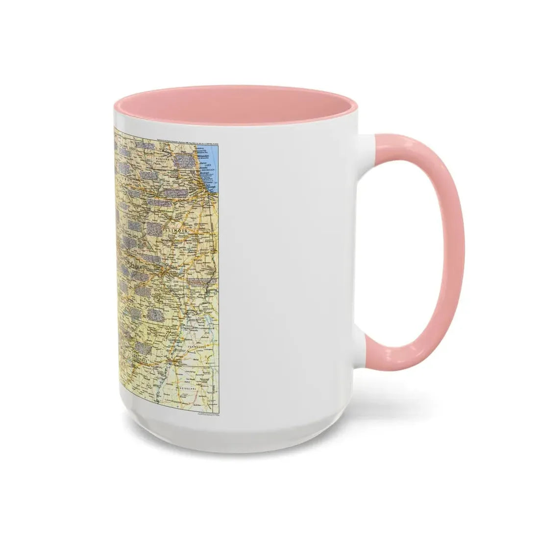 USA - Central Plains 1 (1985) (Map) Accent Coffee Mug - Go Mug Yourself