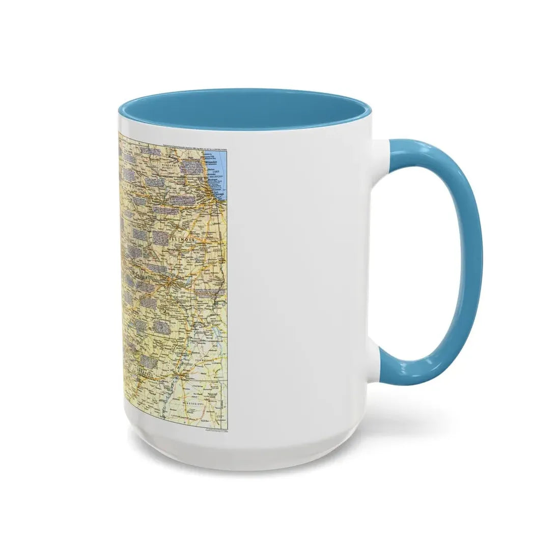 USA - Central Plains 1 (1985) (Map) Accent Coffee Mug - Go Mug Yourself