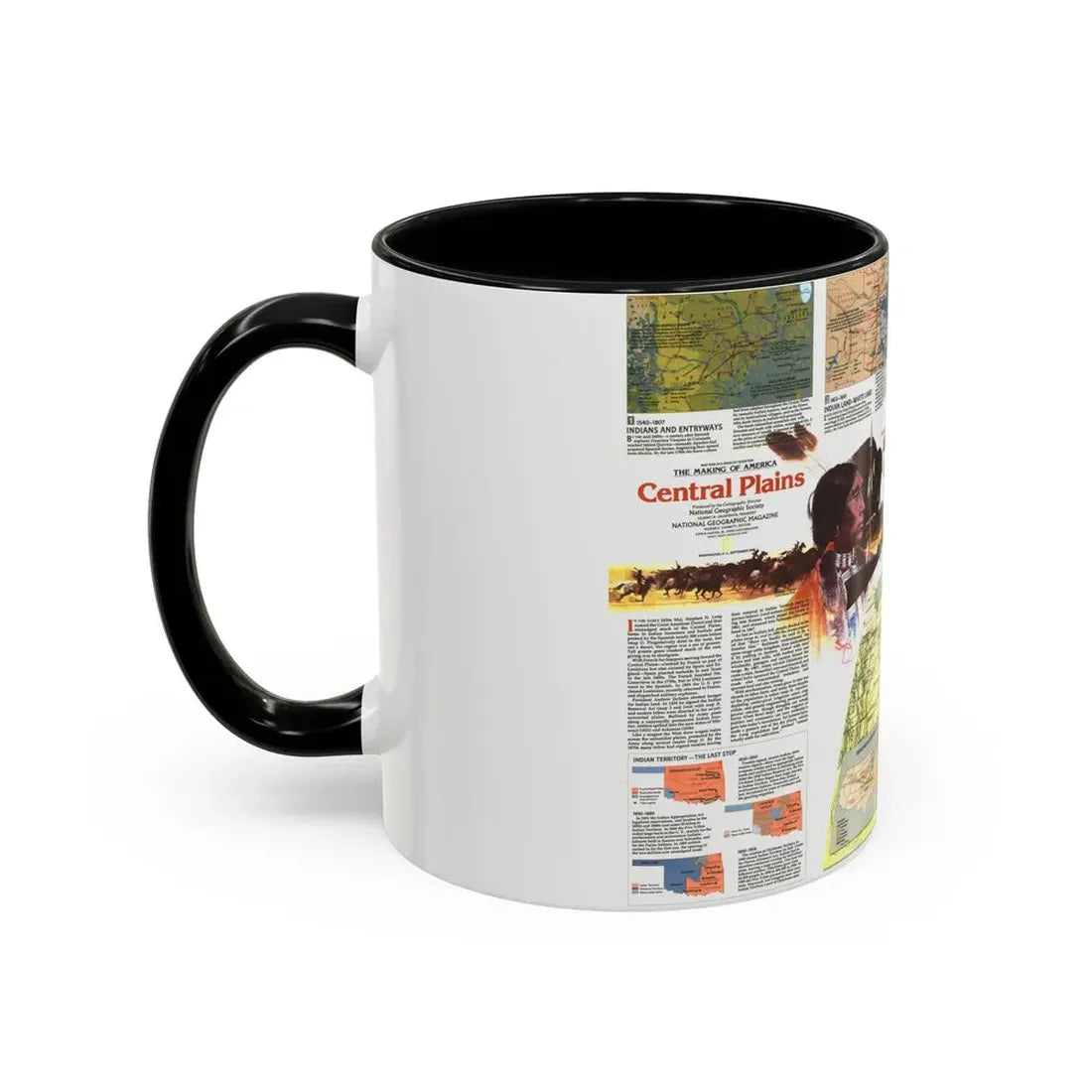 USA - Central Plains 2 (1985) (Map) Accent Coffee Mug - Go Mug Yourself