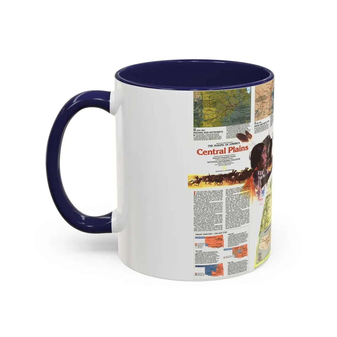 USA - Central Plains 2 (1985) (Map) Accent Coffee Mug - Go Mug Yourself