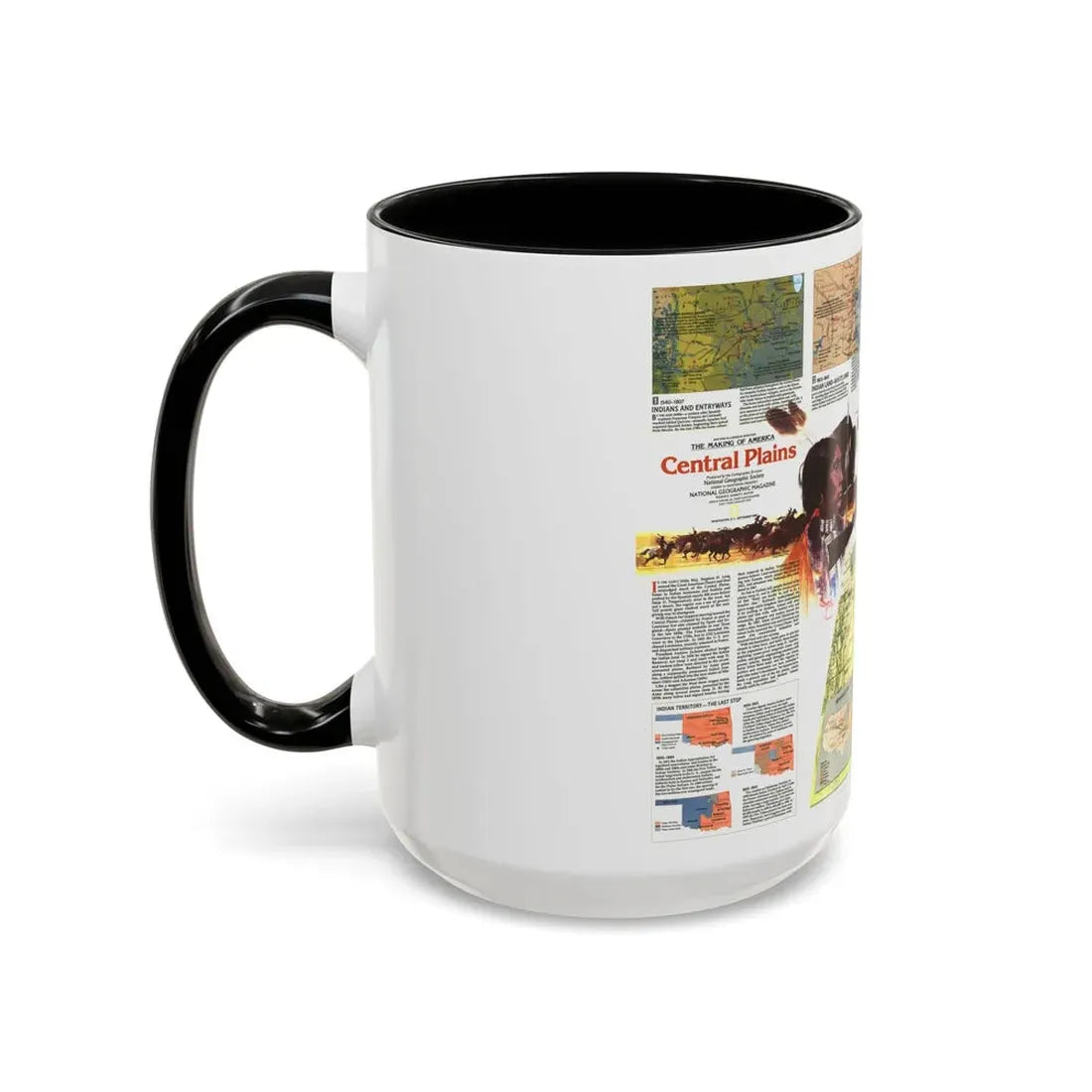 USA - Central Plains 2 (1985) (Map) Accent Coffee Mug - Go Mug Yourself