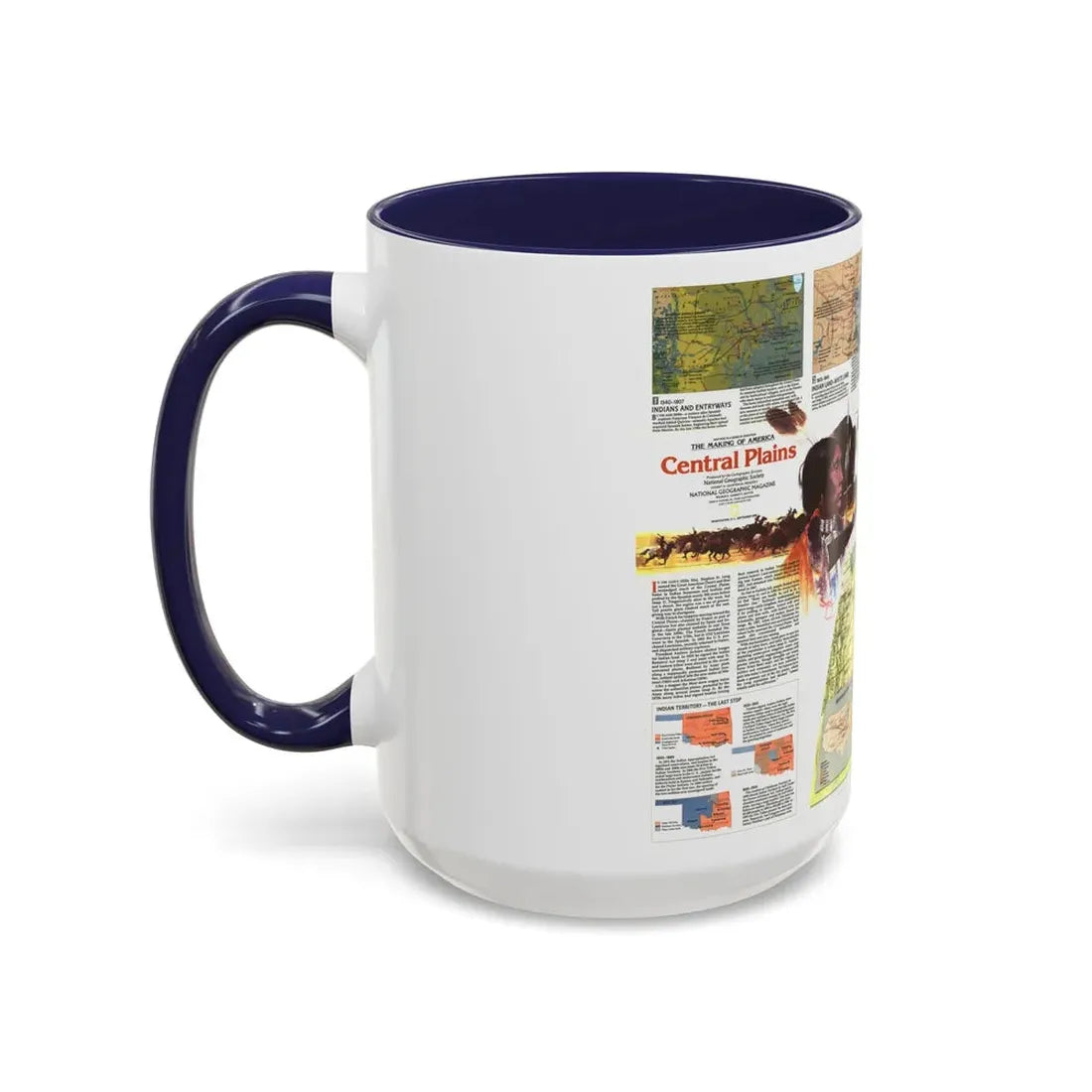 USA - Central Plains 2 (1985) (Map) Accent Coffee Mug - Go Mug Yourself