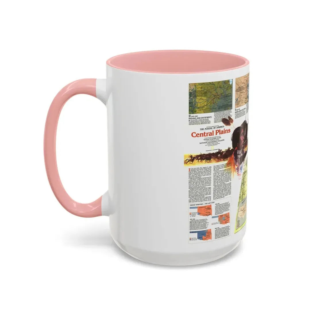 USA - Central Plains 2 (1985) (Map) Accent Coffee Mug - Go Mug Yourself