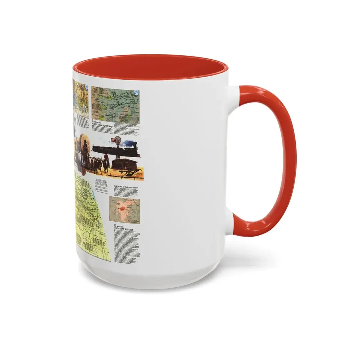 USA - Central Plains 2 (1985) (Map) Accent Coffee Mug - Go Mug Yourself