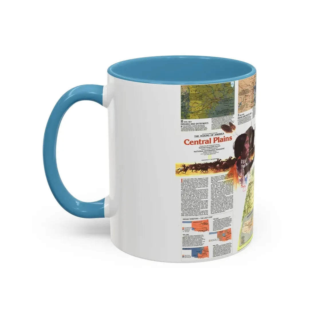 USA - Central Plains 2 (1985) (Map) Accent Coffee Mug - Go Mug Yourself