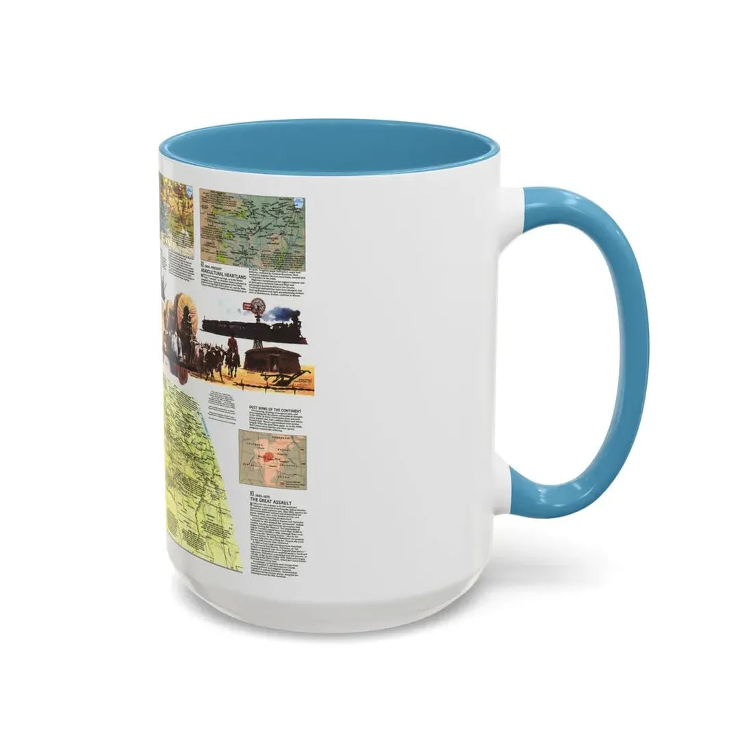 USA - Central Plains 2 (1985) (Map) Accent Coffee Mug - Go Mug Yourself