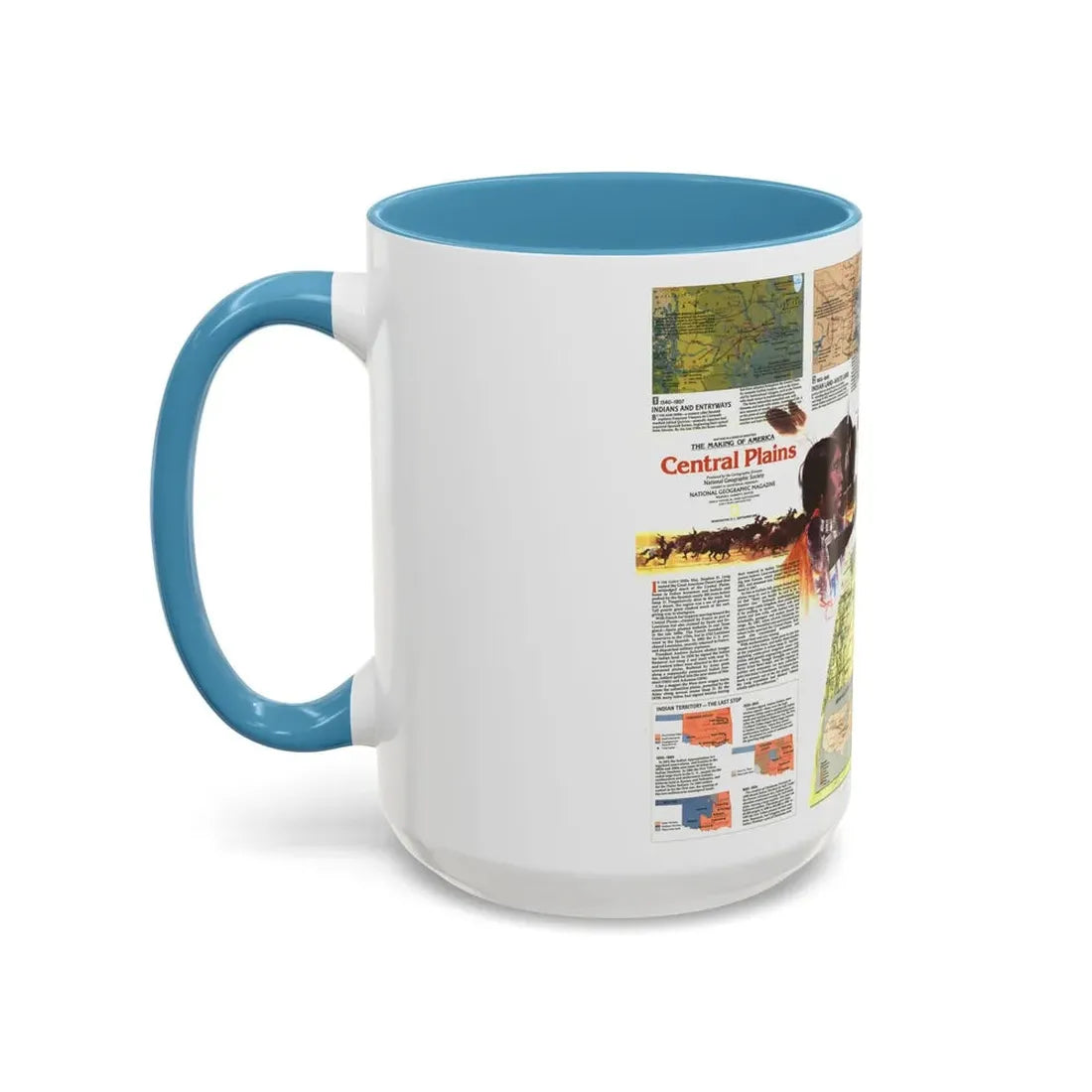 USA - Central Plains 2 (1985) (Map) Accent Coffee Mug - Go Mug Yourself