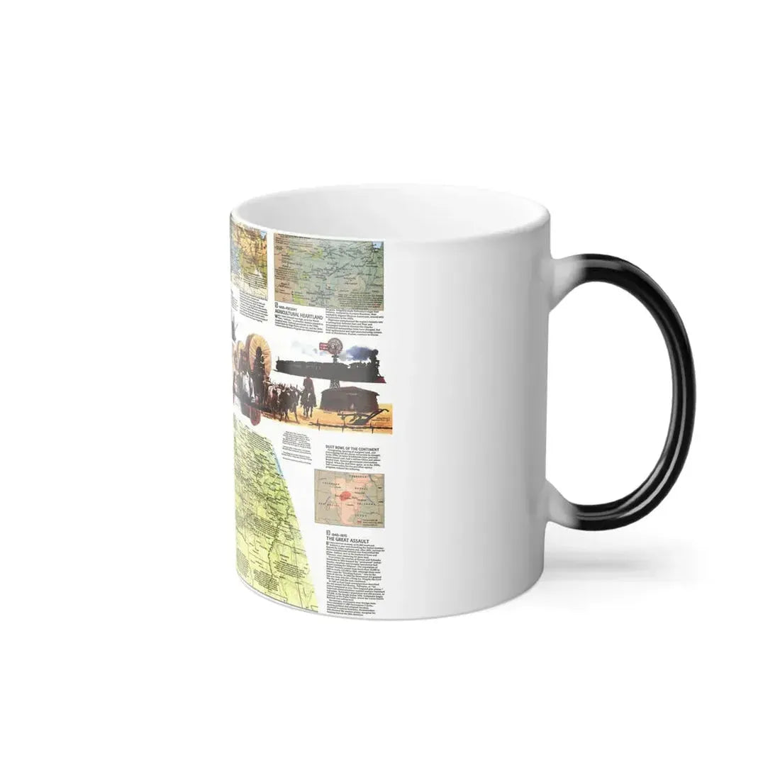 USA - Central Plains 2 (1985) (Map) Color Changing Mug 11oz - Go Mug Yourself