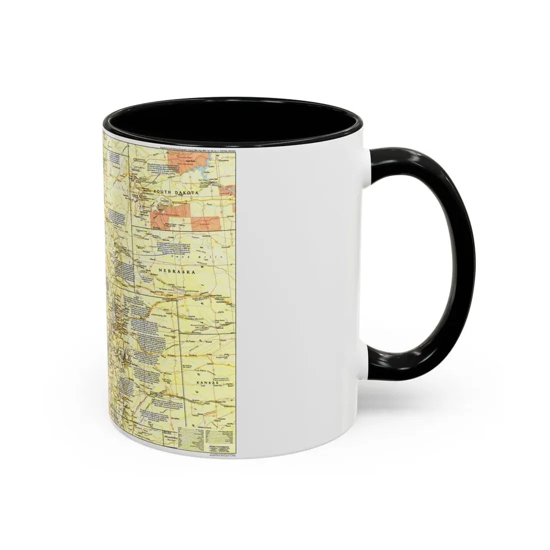 USA - Central Rockies 1 (1984) (Map) Accent Coffee Mug - Go Mug Yourself
