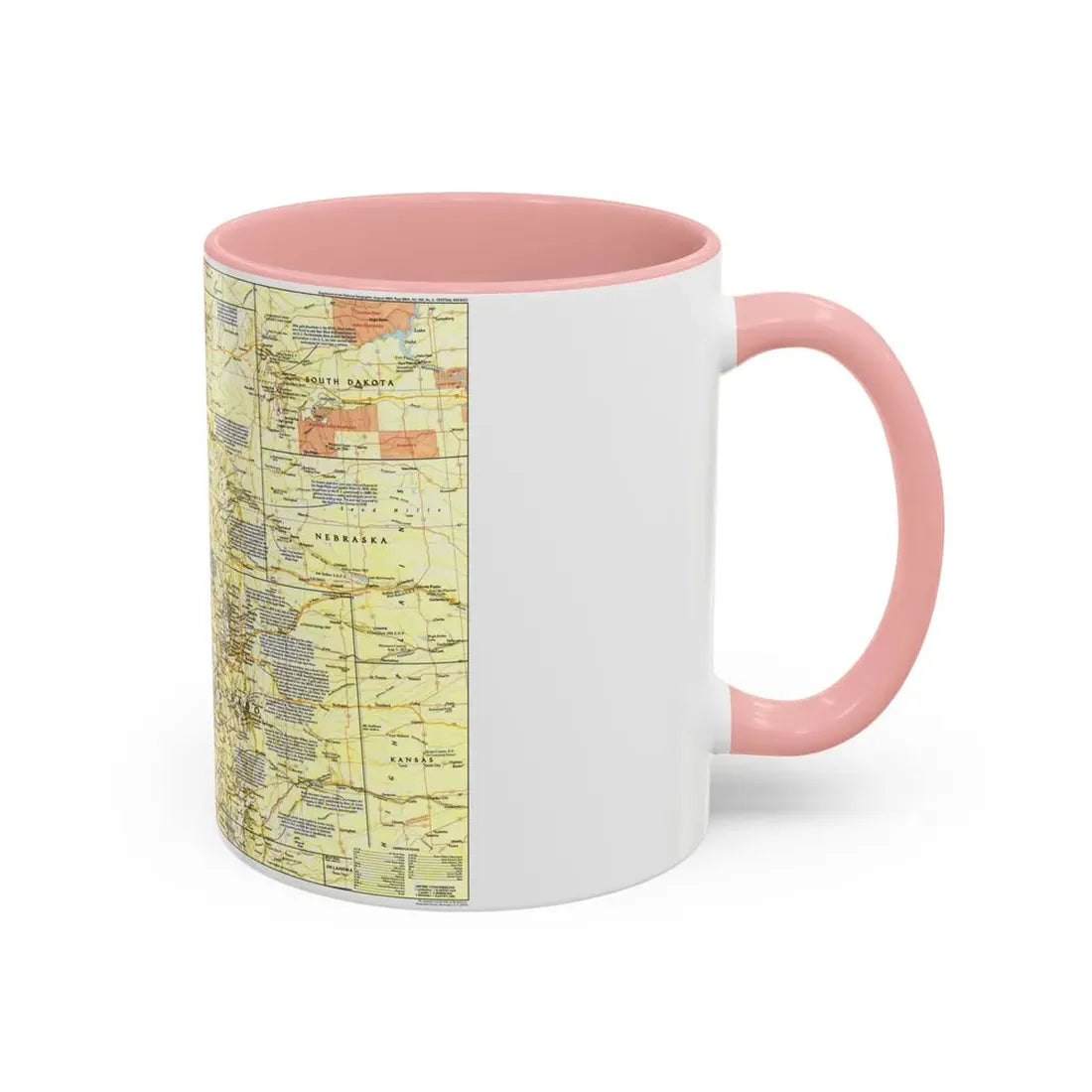 USA - Central Rockies 1 (1984) (Map) Accent Coffee Mug - Go Mug Yourself