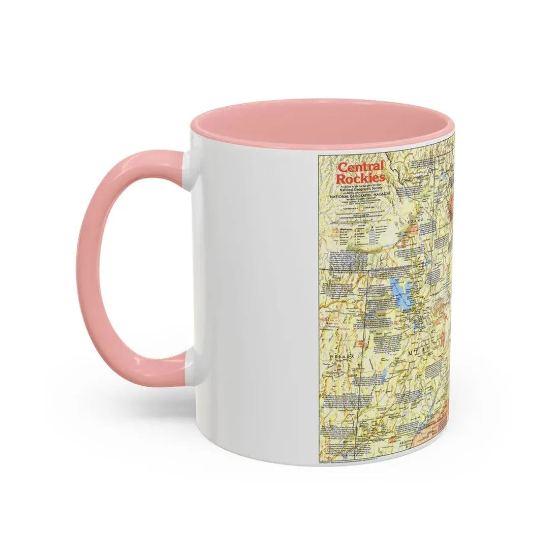 USA - Central Rockies 1 (1984) (Map) Accent Coffee Mug - Go Mug Yourself