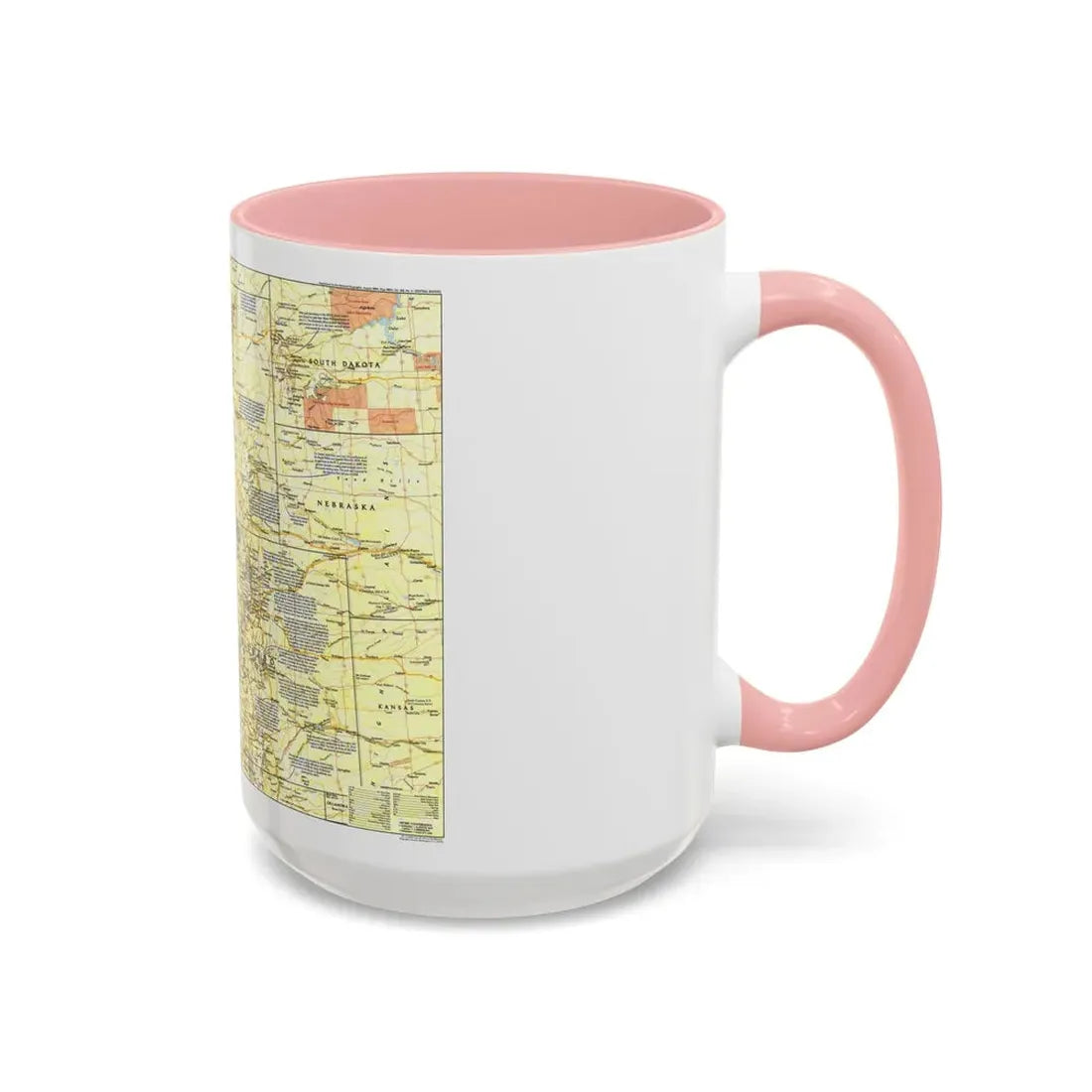 USA - Central Rockies 1 (1984) (Map) Accent Coffee Mug - Go Mug Yourself