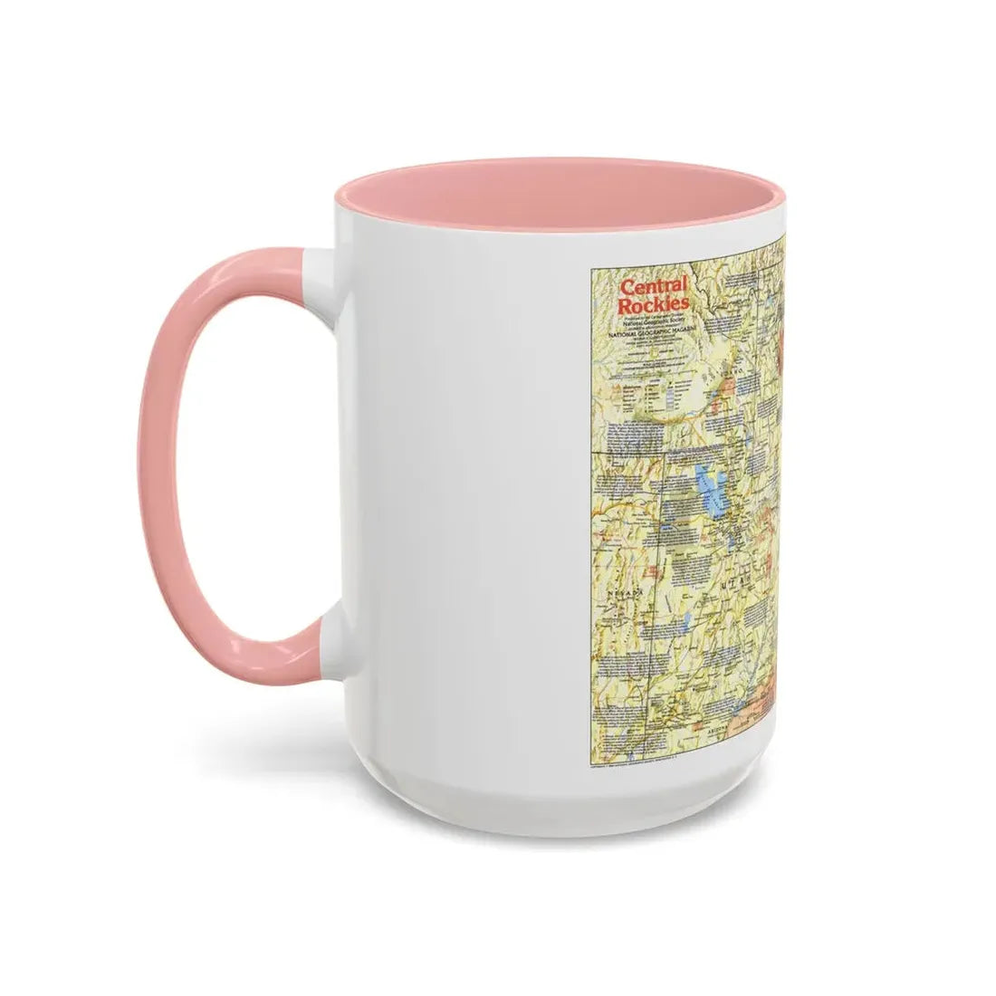 USA - Central Rockies 1 (1984) (Map) Accent Coffee Mug - Go Mug Yourself