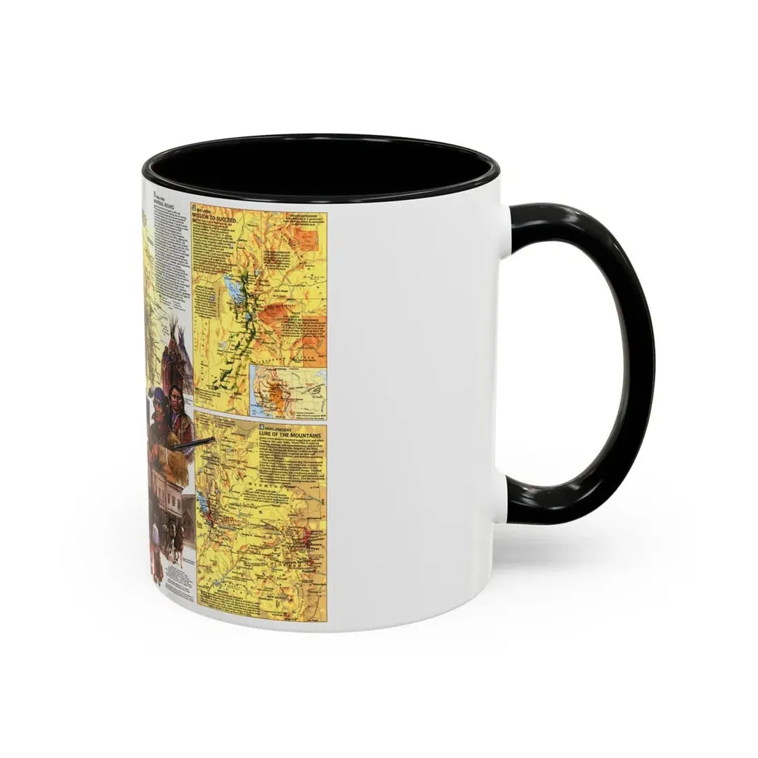 USA - Central Rockies 2 (1984) (Map) Accent Coffee Mug - Go Mug Yourself