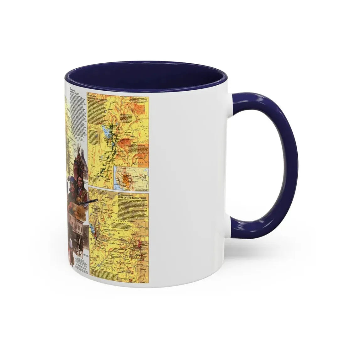 USA - Central Rockies 2 (1984) (Map) Accent Coffee Mug - Go Mug Yourself