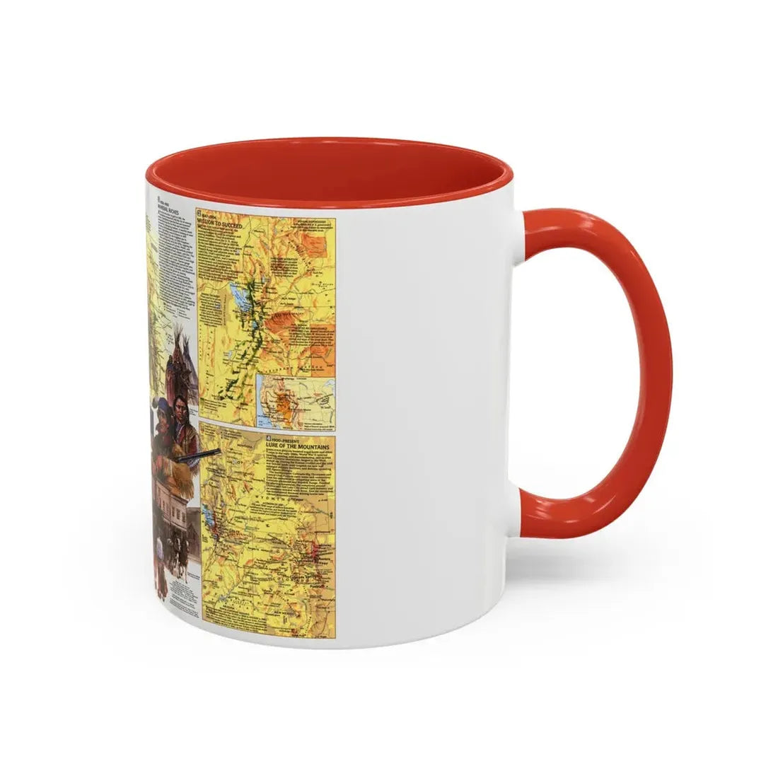 USA - Central Rockies 2 (1984) (Map) Accent Coffee Mug - Go Mug Yourself