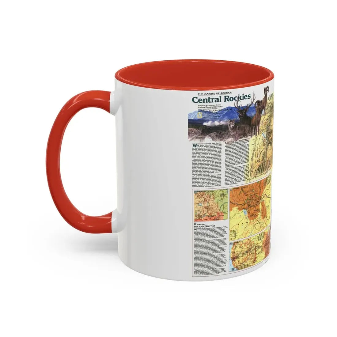 USA - Central Rockies 2 (1984) (Map) Accent Coffee Mug - Go Mug Yourself