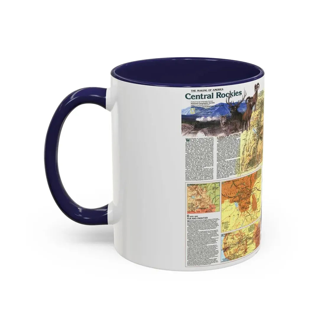USA - Central Rockies 2 (1984) (Map) Accent Coffee Mug - Go Mug Yourself