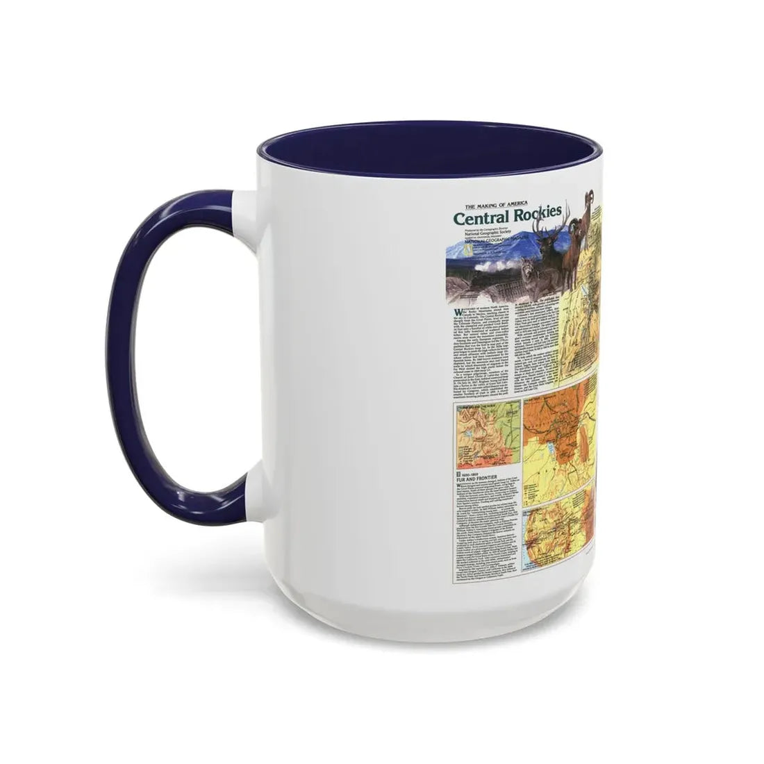 USA - Central Rockies 2 (1984) (Map) Accent Coffee Mug - Go Mug Yourself