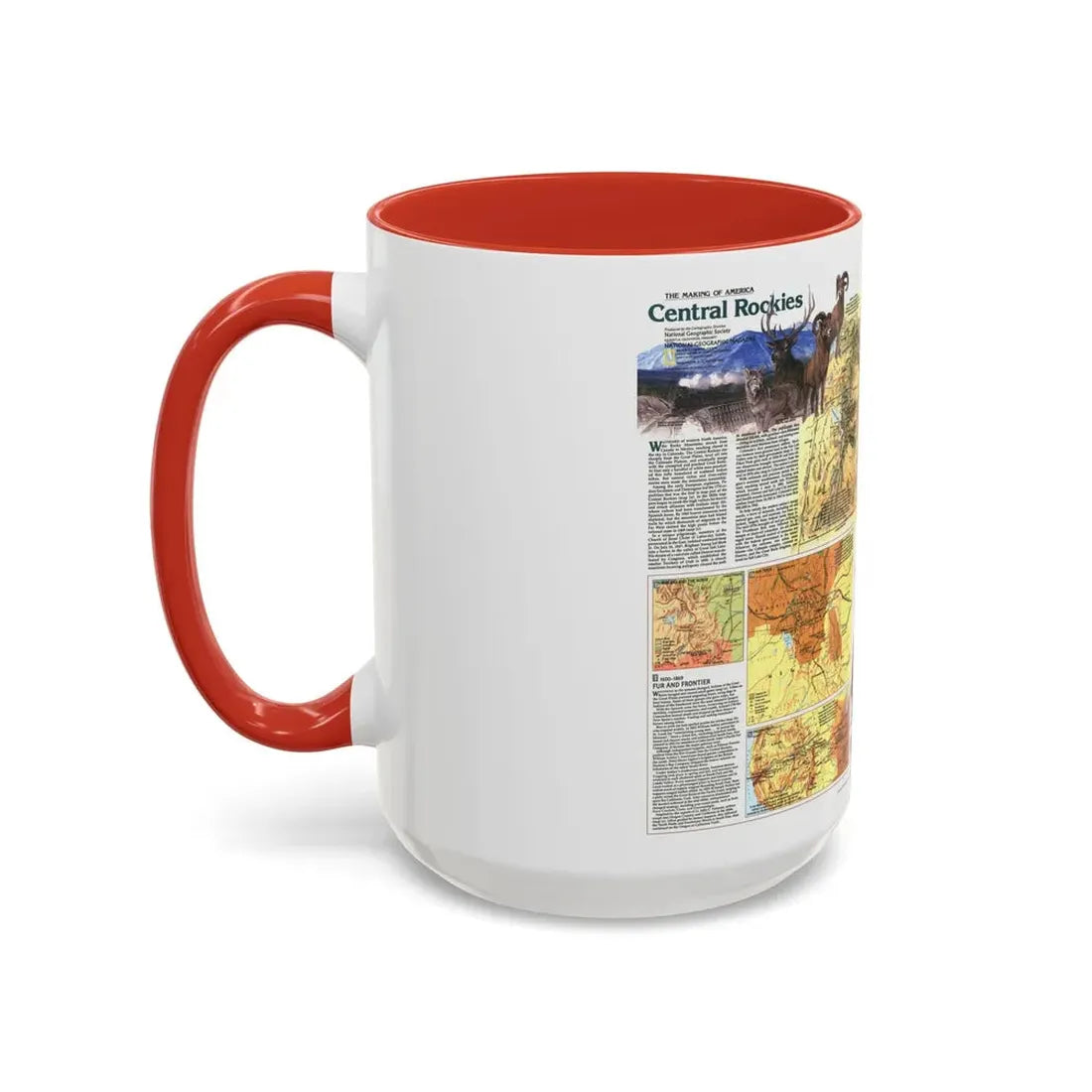 USA - Central Rockies 2 (1984) (Map) Accent Coffee Mug - Go Mug Yourself