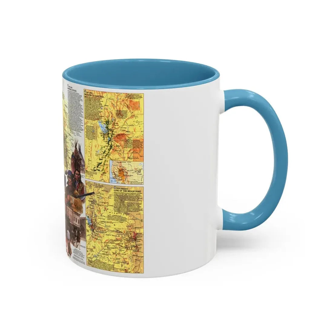 USA - Central Rockies 2 (1984) (Map) Accent Coffee Mug - Go Mug Yourself
