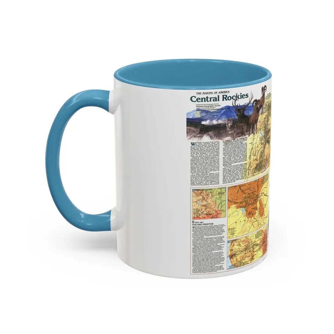 USA - Central Rockies 2 (1984) (Map) Accent Coffee Mug - Go Mug Yourself
