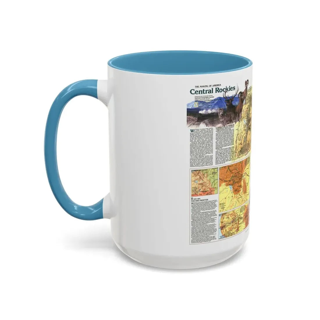 USA - Central Rockies 2 (1984) (Map) Accent Coffee Mug - Go Mug Yourself