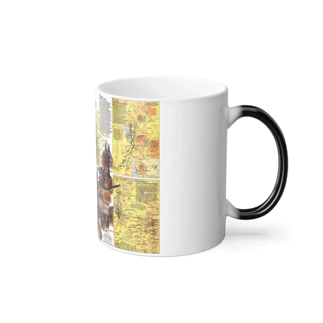 USA - Central Rockies 2 (1984) (Map) Color Changing Mug 11oz - Go Mug Yourself