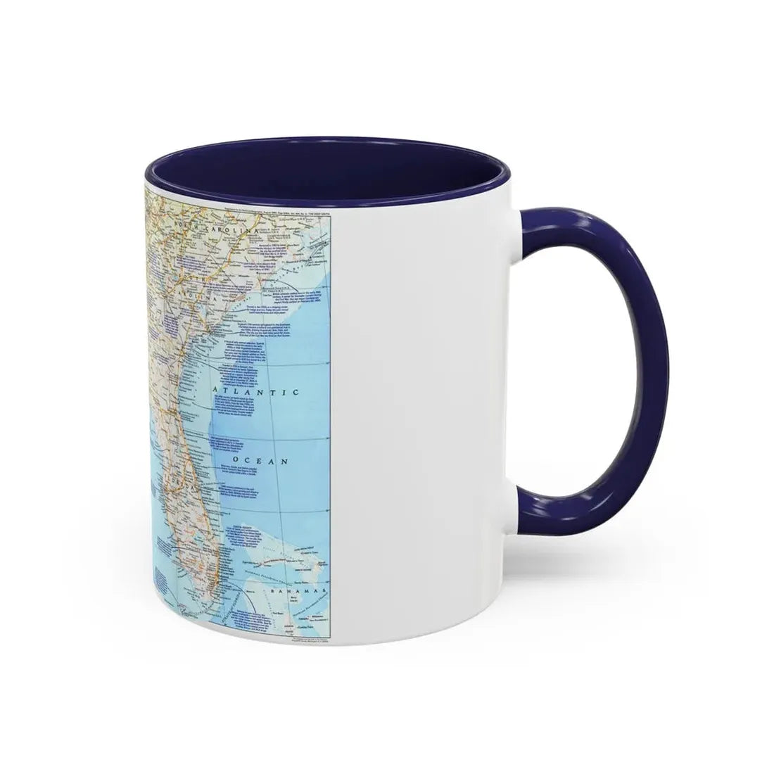 USA - Deep South 1 (1983) (Map) Accent Coffee Mug - Go Mug Yourself