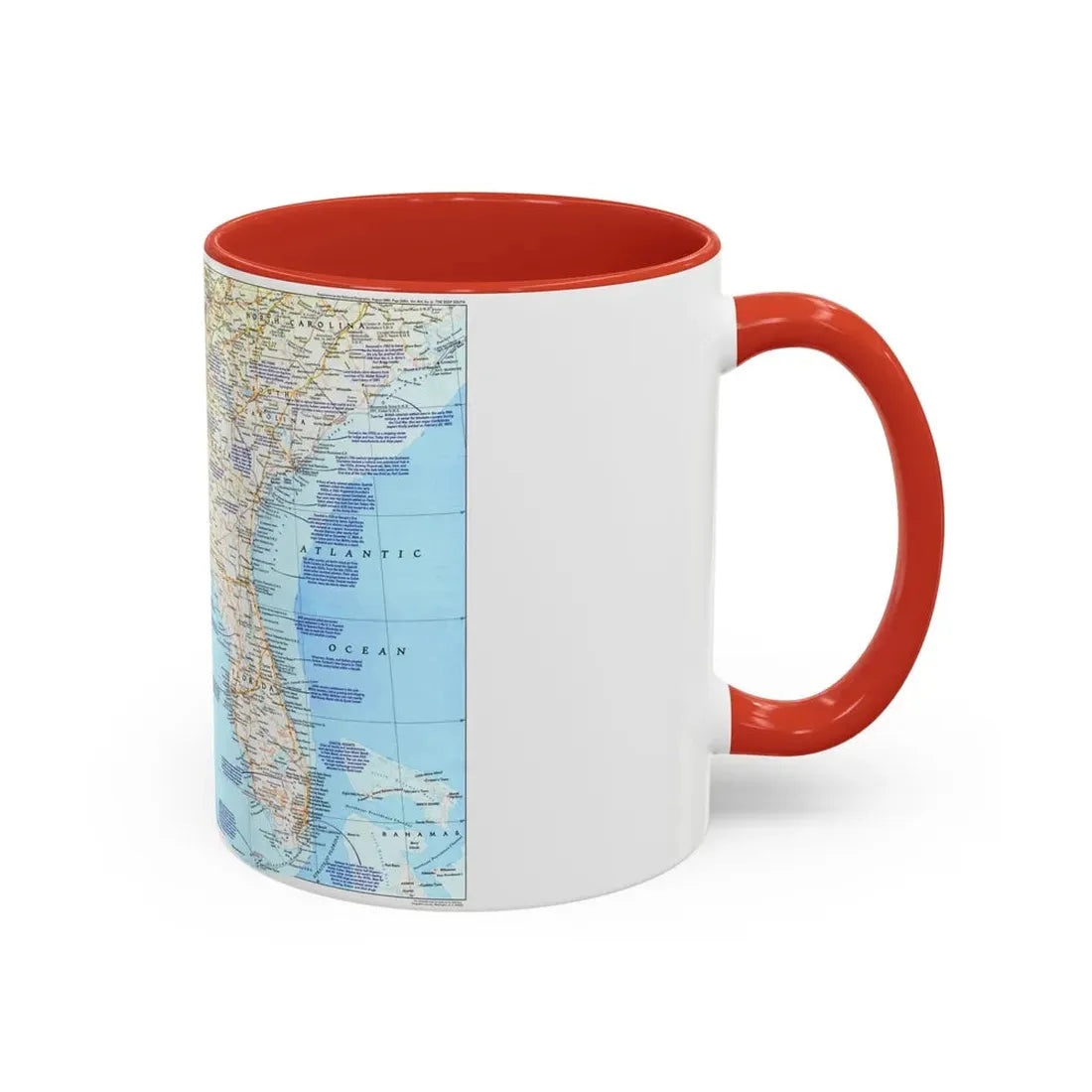 USA - Deep South 1 (1983) (Map) Accent Coffee Mug - Go Mug Yourself