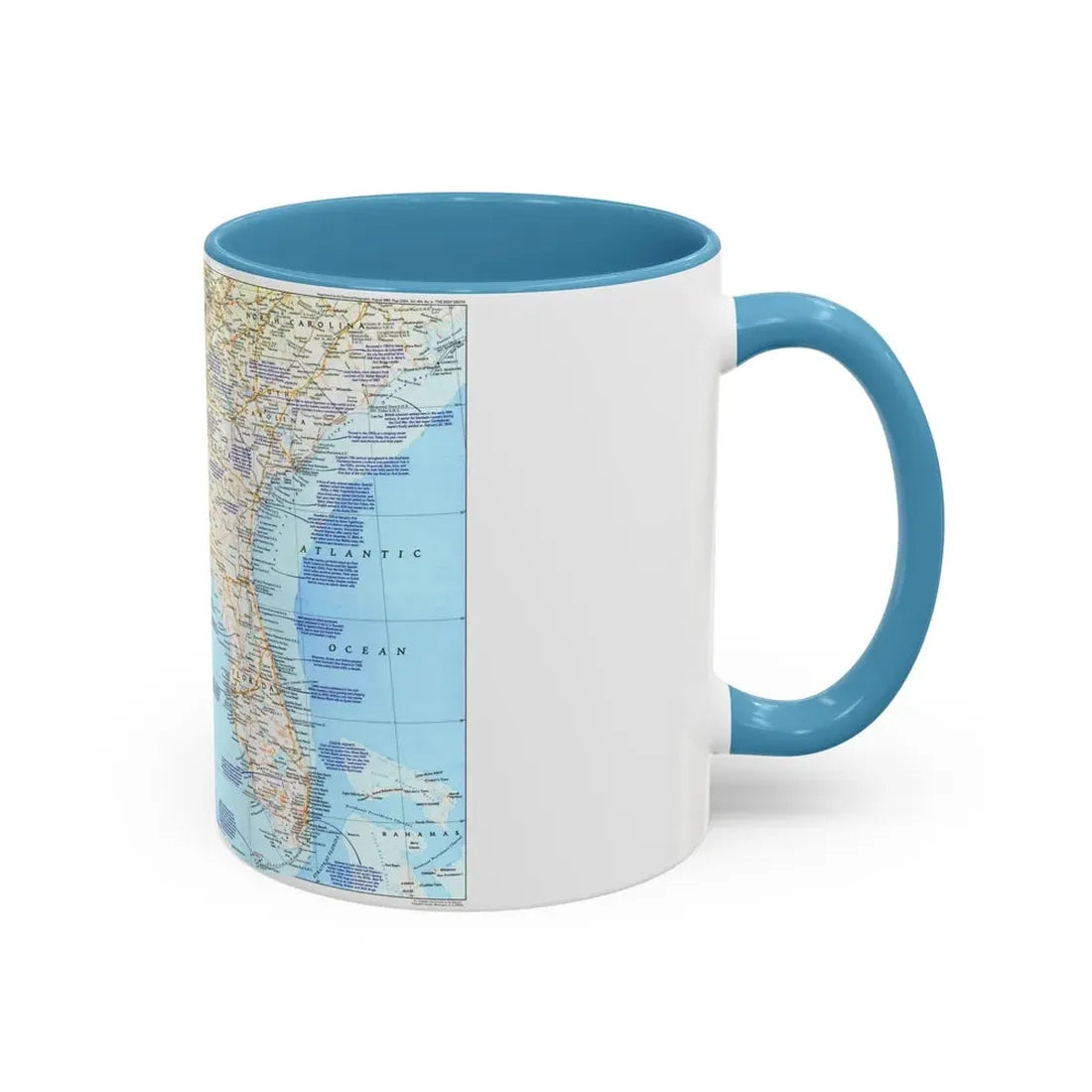 USA - Deep South 1 (1983) (Map) Accent Coffee Mug - Go Mug Yourself