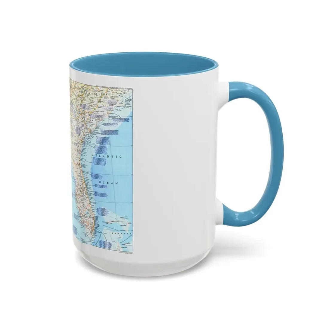 USA - Deep South 1 (1983) (Map) Accent Coffee Mug - Go Mug Yourself