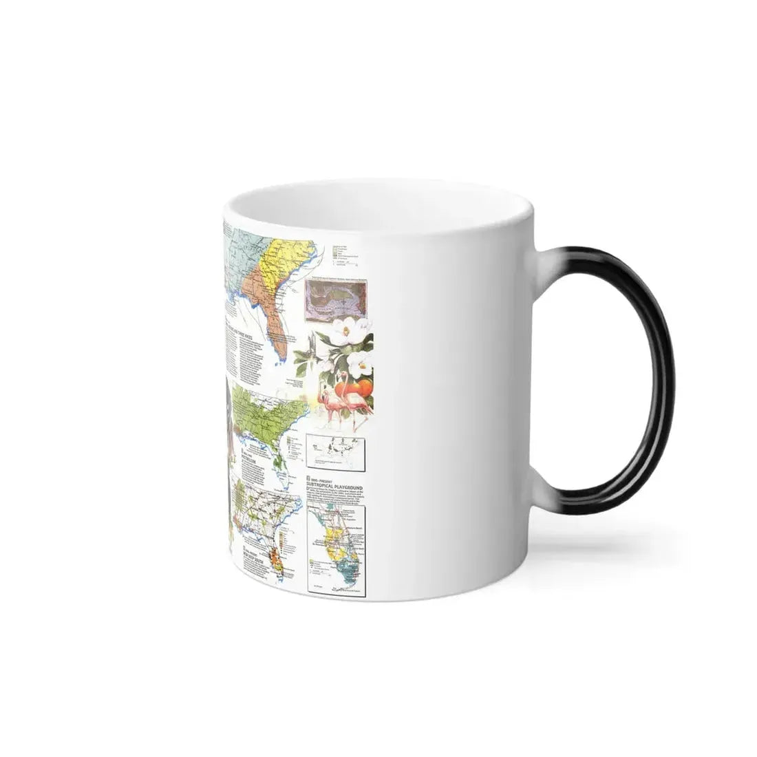 USA - Deep South 2 (1983) (Map) Color Changing Mug 11oz - Go Mug Yourself