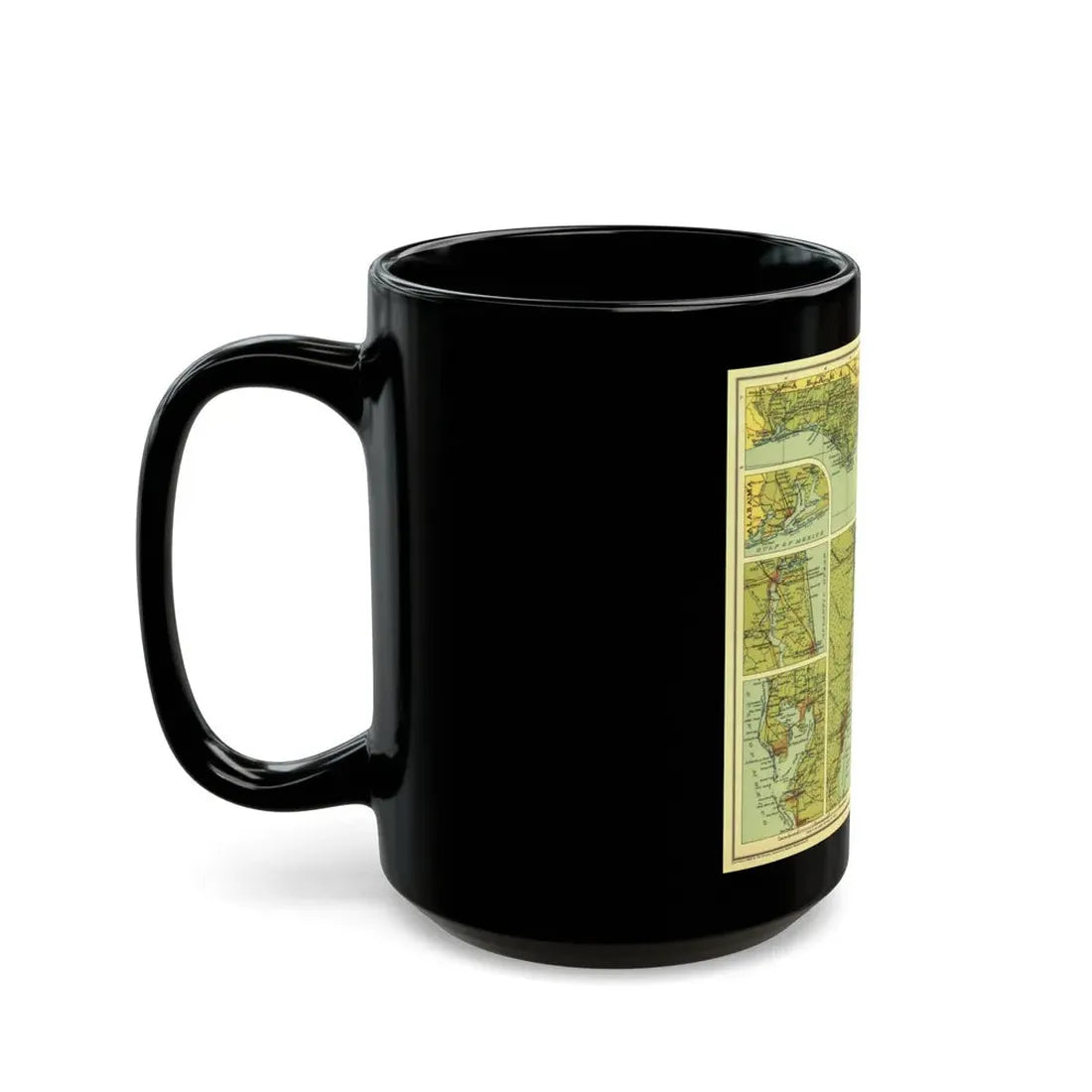 USA - Florida (1930) (Map) Black Coffee Mug - Go Mug Yourself