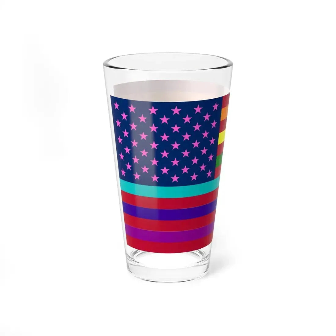 USA Gay flag (United States) Pint Glass 16oz - Go Mug Yourself
