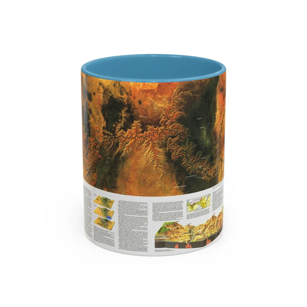 USA - Grand Canyon of the Colorado (1978) (Map) Accent Coffee Mug 11oz Light Blue - Go Mug Yourself