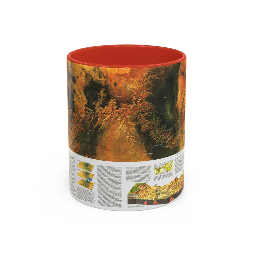 USA - Grand Canyon of the Colorado (1978) (Map) Accent Coffee Mug 11oz Red - Go Mug Yourself