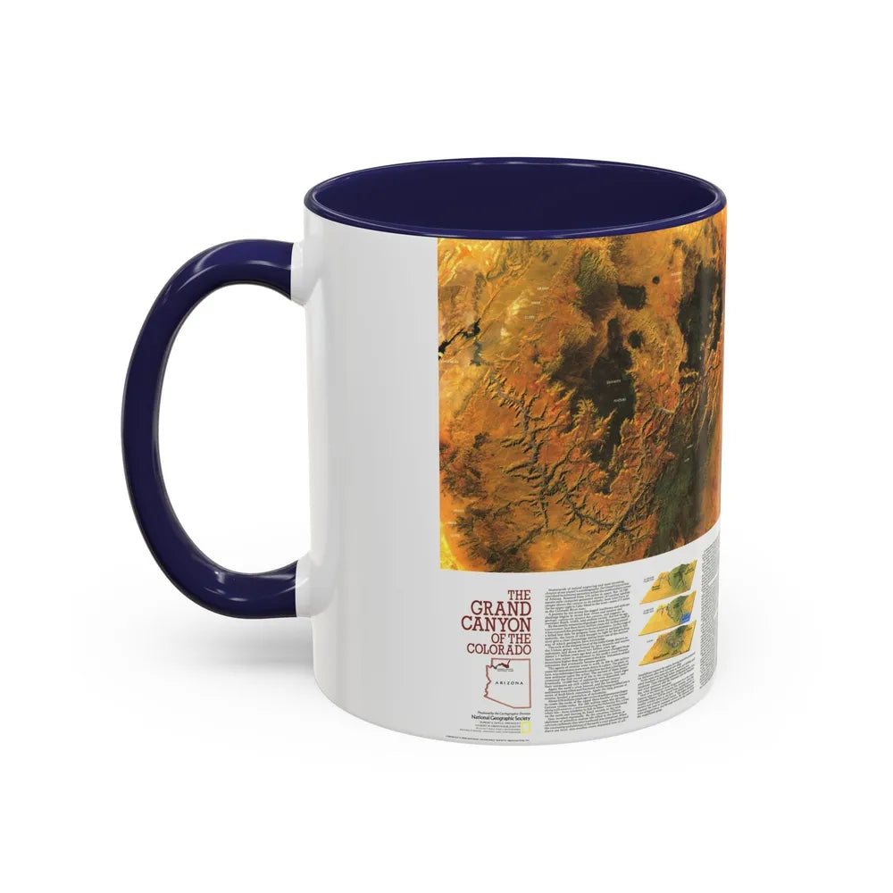 USA - Grand Canyon of the Colorado (1978) (Map) Accent Coffee Mug - Go Mug Yourself
