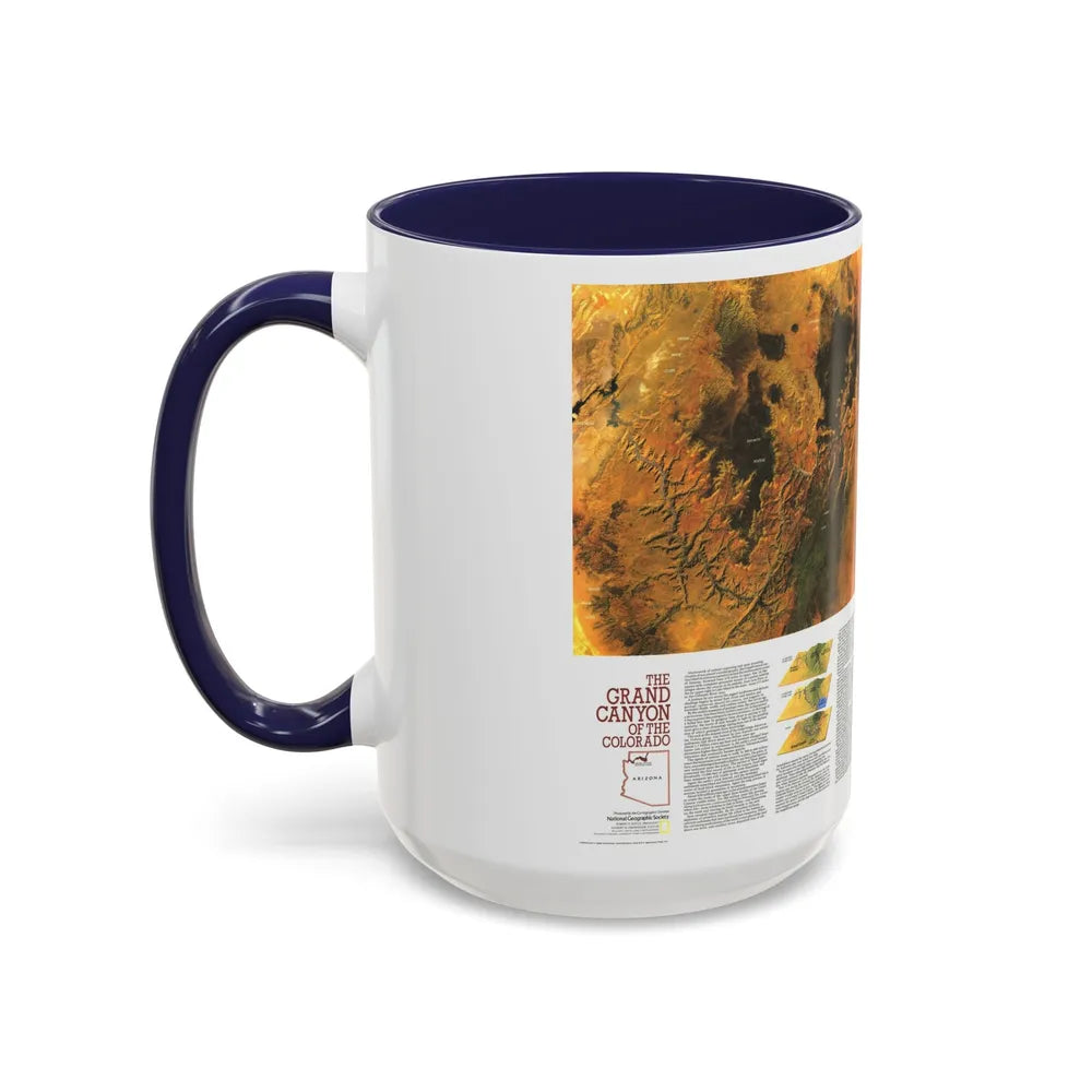 USA - Grand Canyon of the Colorado (1978) (Map) Accent Coffee Mug - Go Mug Yourself