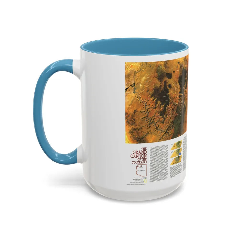 USA - Grand Canyon of the Colorado (1978) (Map) Accent Coffee Mug - Go Mug Yourself
