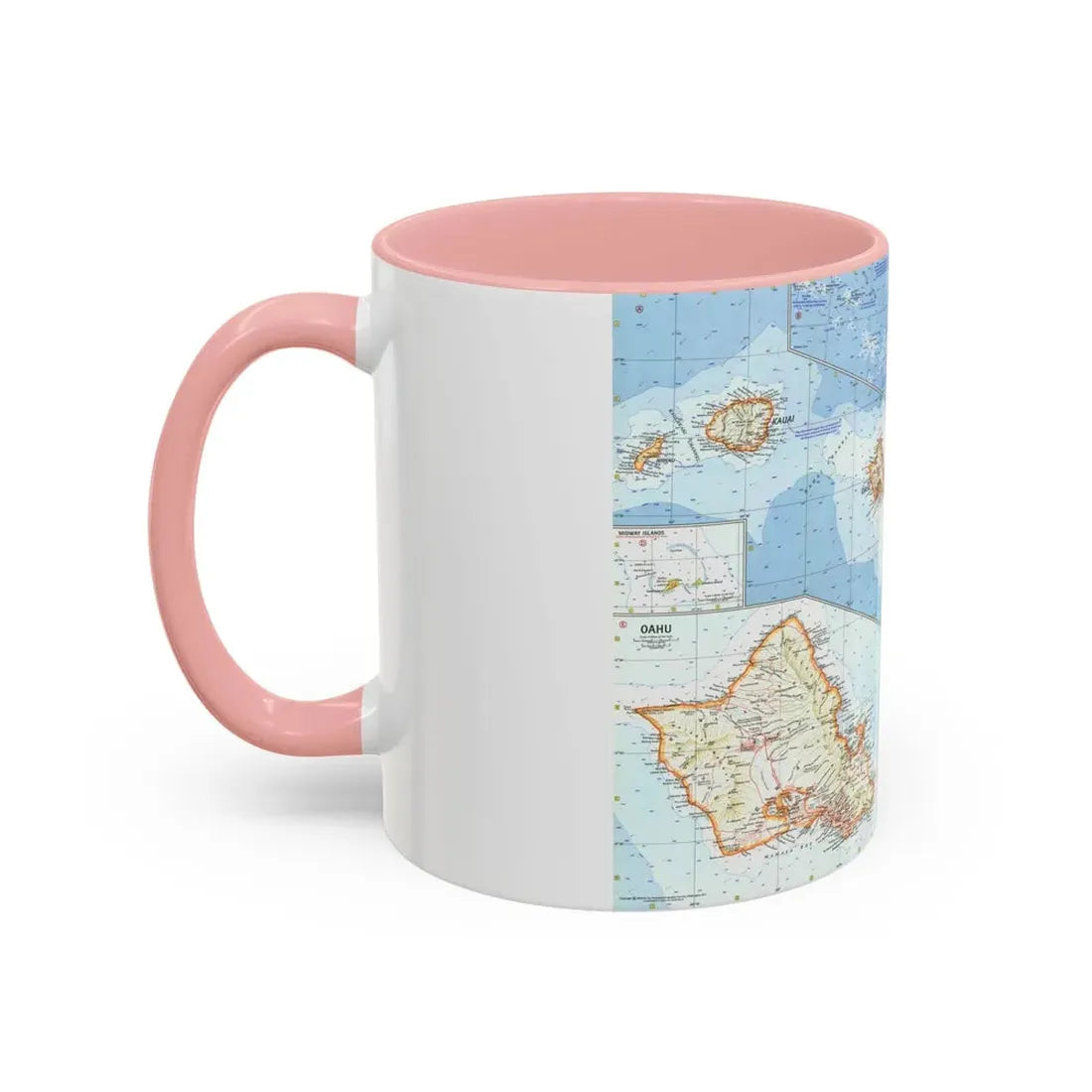 USA - Hawaii (1960) (Map) Accent Coffee Mug - Go Mug Yourself