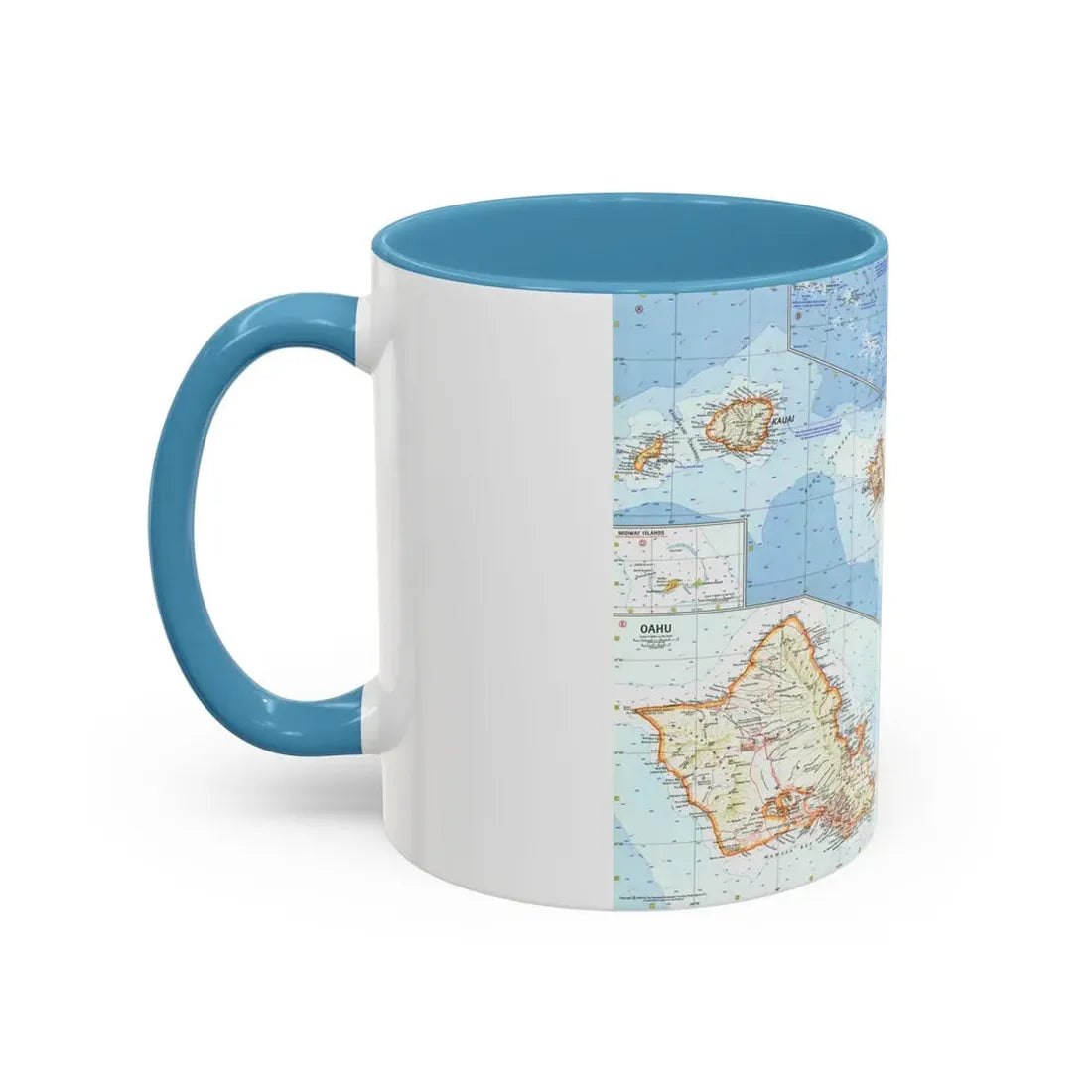 USA - Hawaii (1960) (Map) Accent Coffee Mug - Go Mug Yourself