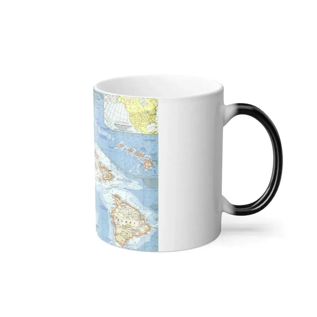 USA - Hawaii (1960) (Map) Color Changing Mug 11oz - Go Mug Yourself