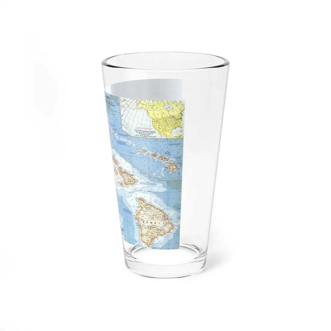 USA - Hawaii (1960) (Map) Pint Glass 16oz - Go Mug Yourself