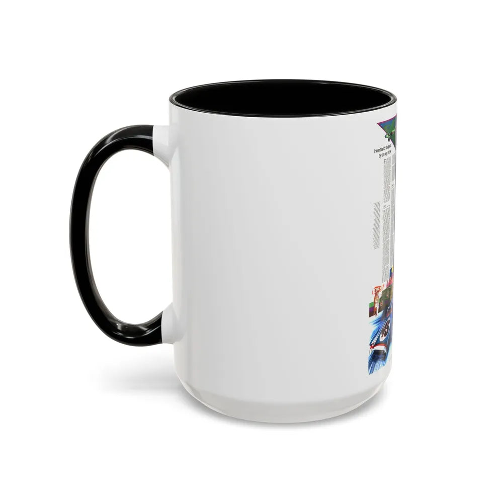 USA - Illinois, Indiana, Ohio, Kentucky 2 (1977) (Map) Accent Coffee Mug - Go Mug Yourself