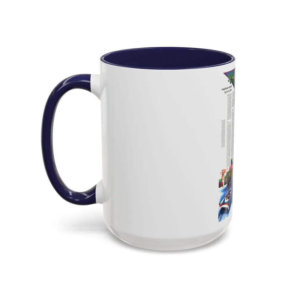 USA - Illinois, Indiana, Ohio, Kentucky 2 (1977) (Map) Accent Coffee Mug - Go Mug Yourself