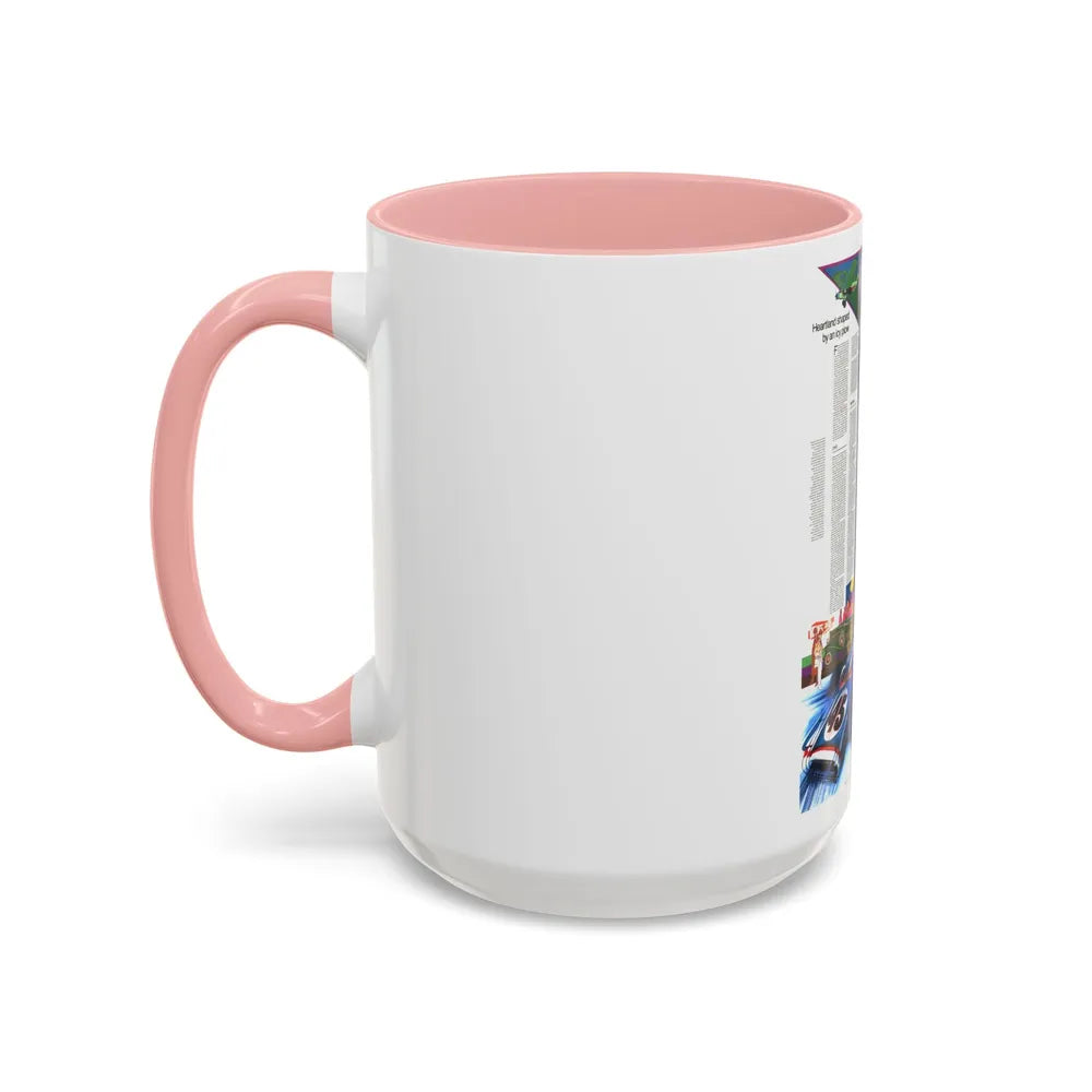 USA - Illinois, Indiana, Ohio, Kentucky 2 (1977) (Map) Accent Coffee Mug - Go Mug Yourself