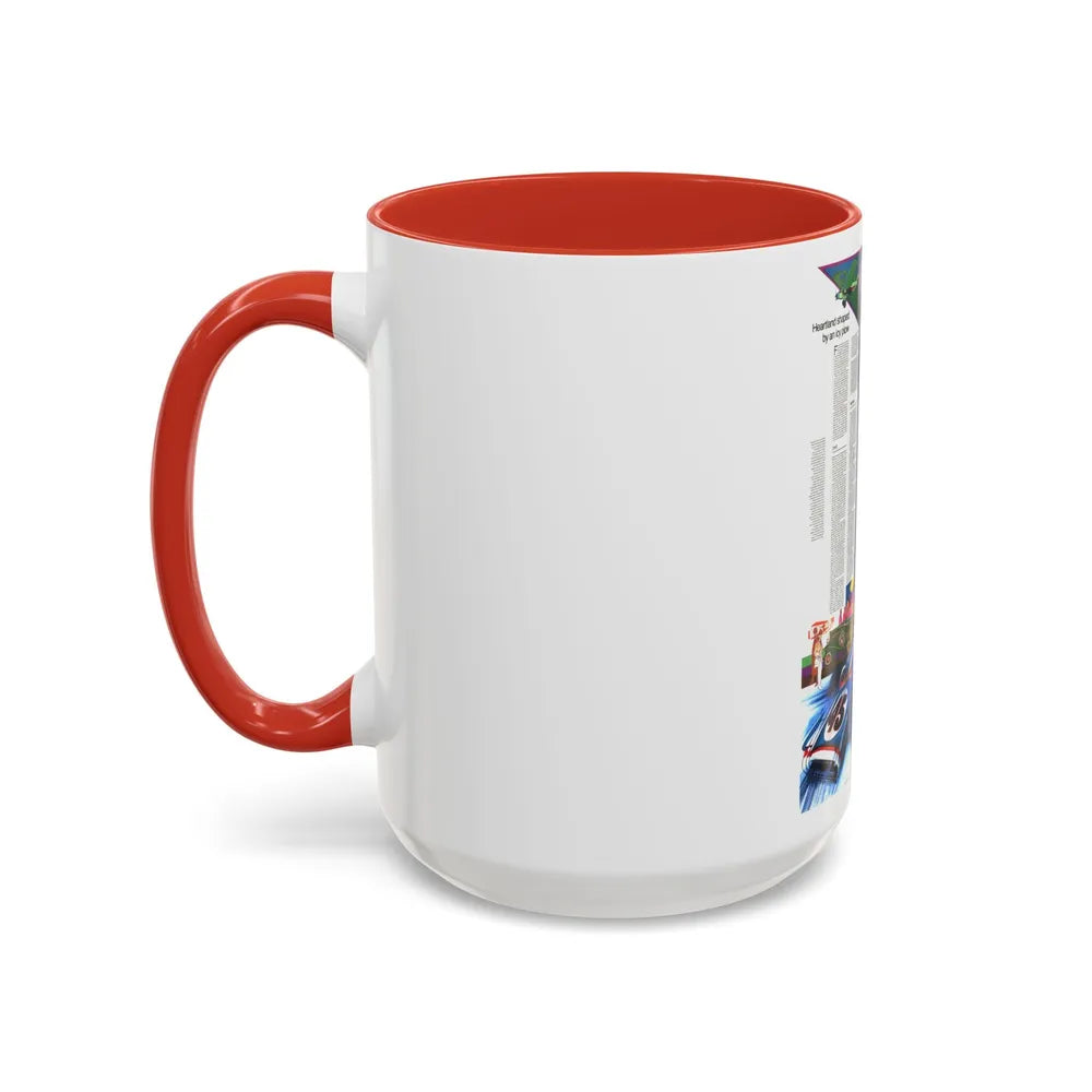 USA - Illinois, Indiana, Ohio, Kentucky 2 (1977) (Map) Accent Coffee Mug - Go Mug Yourself