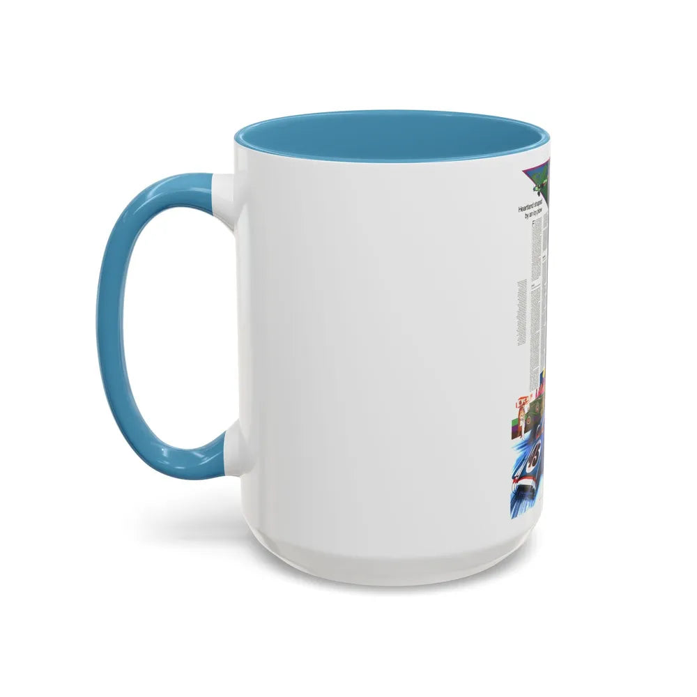 USA - Illinois, Indiana, Ohio, Kentucky 2 (1977) (Map) Accent Coffee Mug - Go Mug Yourself