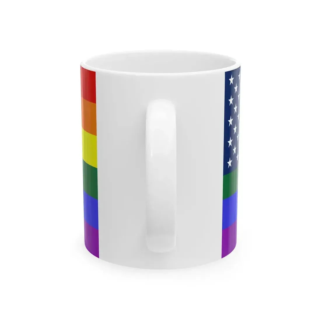 USA Lesbian Gay Bisexual Transgender flag (United States) White Coffee Mug - Go Mug Yourself